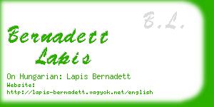 bernadett lapis business card